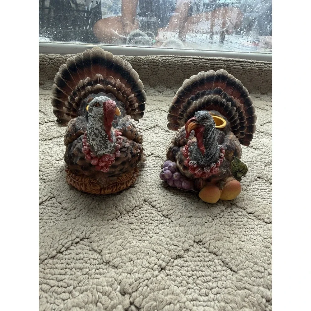 Thanksgiving Turkey Candleholders (2)